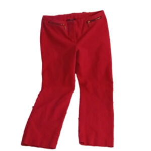 ALFANI, RED PANTS, SIZE 12, TWO ZIPPER POCKETS IN FRONT.